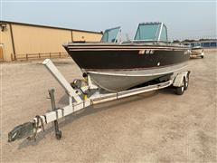 1989 Lund 2100 Baron Fishing Boat & T/A Trailer 
