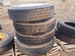 10.00-20 Mixed Tires & Steel Rims 