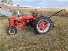 1941 McCormick Farmall H 2WD Tractor W/Belt-Drive Bar Mower 