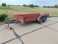 Homemade Flatbed Trailer With Wooden Sides 