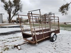 Portable Cattle Loading Chute W/Wire Panels 