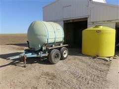 1000 Gallon Water Trailer & 2000 Gallon Poly Tank 