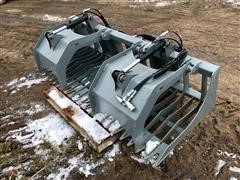 2018 Hawz 74" Rock & Brush Grapple Skid Steer Attachment 