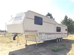 1989 NU-WA Hitchhiker 37’ 5th-Wheel Tri/A Travel Trailer 