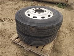 Michelin 11R24.5 Tires And Aluminum Wheels 