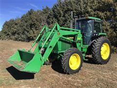 1992 John Deere 4055 MFWD Tractor W/John Deere 740 Loader 