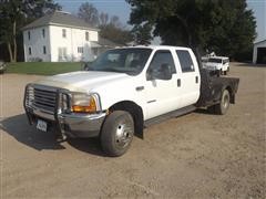 1999 Ford F450 Quad Cab Flatbed Dually Pickup 