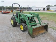 2000 John Deere 4100 MFWD Tractor With 410 Loader 