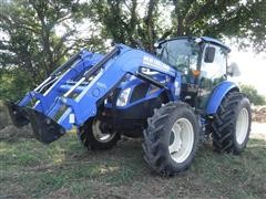 2016 New Holland T4.100 MFWD Tractor W/NH 655 Loader 