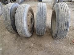 285/75R24.5 Tires & Non-Pilot Aluminum Rims 