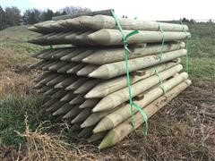 Pointed Wooden Fence Posts 
