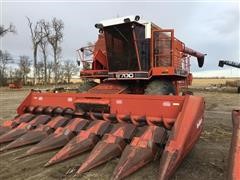 White 9700 Harvest Boss Axial Combine & Corn Head 