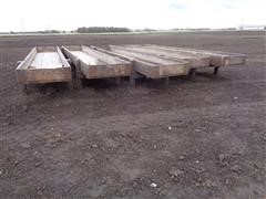 Heavy Duty 20' Wood Feed Bunks 