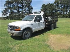1999 Ford F350 Super Duty Flatbed Truck 