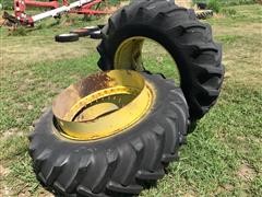 Clamp-On Steel Dual Rims & Tires 