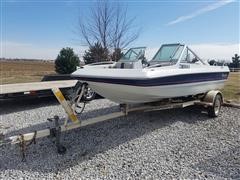 1983 Cimmaron 16' Open Bow Boat W/Trailer 