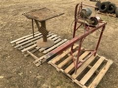 Shop Welding Table & Sickle Sharpener 
