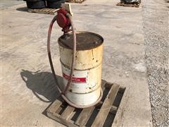 Case IH 33 Gal Barrel Of Hy-tran With Pump 