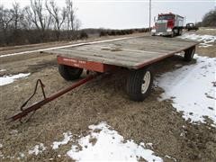 Shop Built "Can Trail" 8' X 20' Hay Trailer W/High Speed Steering Axle 