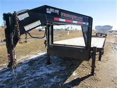 2009 Trailerman Hired Hand T/A Gooseneck Flatbed Trailer 