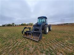 1998 New Holland TV140 Bi-Directional 4WD Tractor W/ NH 7614 Loader/Bucket/Grapple 