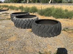 Homemade Tractor Tire Water Tubs 