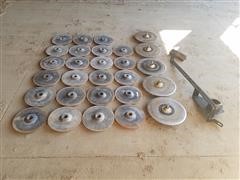 John Deere Cast Iron Closing Wheels & Tru-Vee Opener Disk Blades 