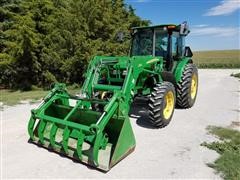 2005 John Deere 5525 MFWD Utility Loader Tractor 