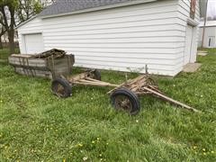 Antique Running Gear & Flare Box Wagon 