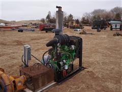 John Deere / Berkeley Skid Mounted Water Pump w/ Side Mounted Generator 
