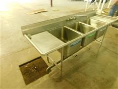 Stainless Steel 3-Station Sink 