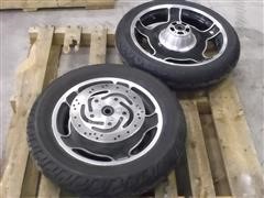 Harley Davidson Touring Set Of 16" Rims And Tires With Disks 