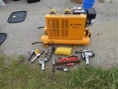 Titan TAC-2T Wheelbarrow Style Air Compressor 