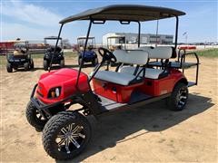2019 E-Z-GO EXPRESS L6 Red High Output Off-Highway Golf Cart 