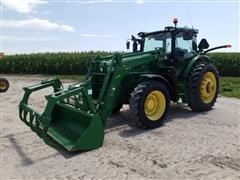 2014 John Deere 6140R MFWD Tractor W/H360 Loader 