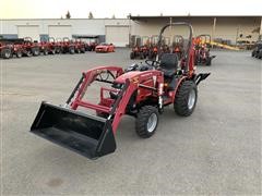 2017 Mahindra MAX 26H MFWD Compact Utility Tractor W/Backhoe & Loader 