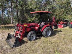 2022 Mahindra 2638H Compact Utility Tractor W/Loader & Backhoe 