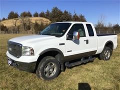 2005 Ford F250 Lariat Super Duty 4X4 Extended Cab Diesel Pickup 