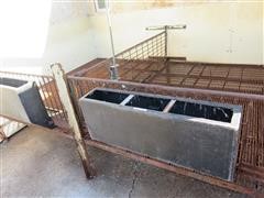 Raised Deck Pig Nursery Pens W/Feeders & Waters 