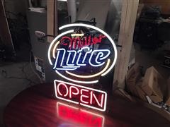 Miller Lite Open Neon Sign 