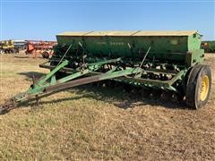 John Deere 12' Pull-Type Grain Drill W/Alfalfa Box 