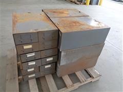 Metal 4 Drawer Bolt / Parts Cabinets 