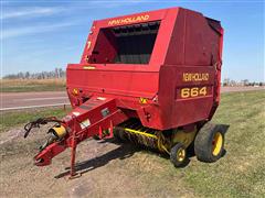 1996 New Holland 664 Round Baler 