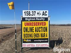 158.37+\- Acres Reno County, KS