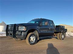 2006 Ford F350 XLT Super Duty 4x4 Extended Cab Flatbed Pickup 