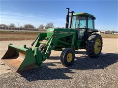 1990 John Deere 4255 2WD Tractor W/Loader 