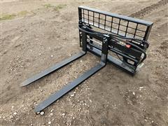 AGT Hydraulic Pallet Forks Skid Steer Attachment 