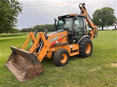 2015 Case 590 Super N 2WD Loader Backhoe W/4-IN-1 Bucket & Extendahoe 