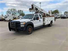 2015 Ford F550 XLT Super Duty 4x4 Extended Cab Bucket Truck 