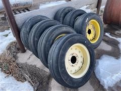 John Deere 26x9-14.5 24 Ply Tires On Damaged Wheels 